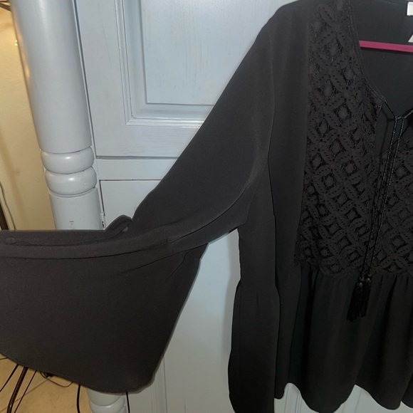 New Moa Moa black blouse beautiful flared sleeves - Picture 5 of 6